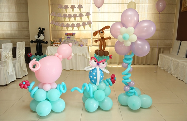 figuras de globos del curso de decoración con globos