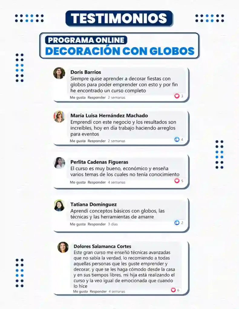 curso de decoración con globos